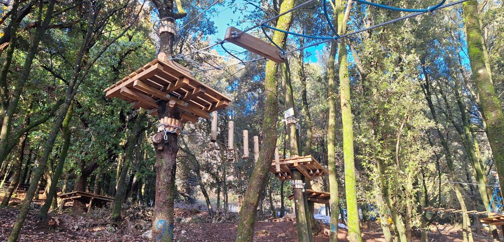 Costruzione parco avventura sospeso Colle San Magno Frosinone Lazio