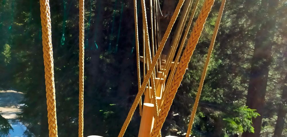 Costruzione percorso ancoraggio verticale parco avventura madonna di campiglio