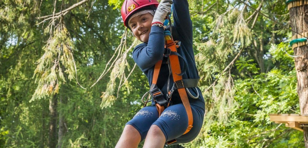 Costruzione percorso carrucola parco avventura margno