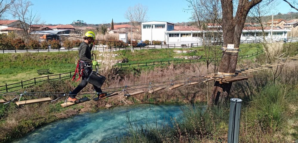 Costruzione percorso parco avventura fontana liri frosinone