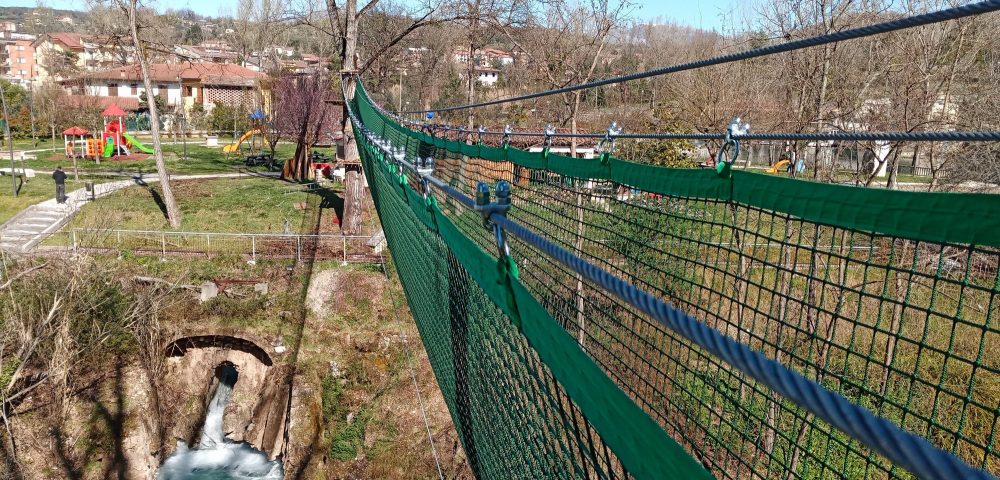 Costruzione percorso ponte sacco parco avventura fontana liri frosinone