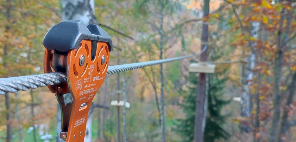 Costruzione teleferica parco avventura campodolcino