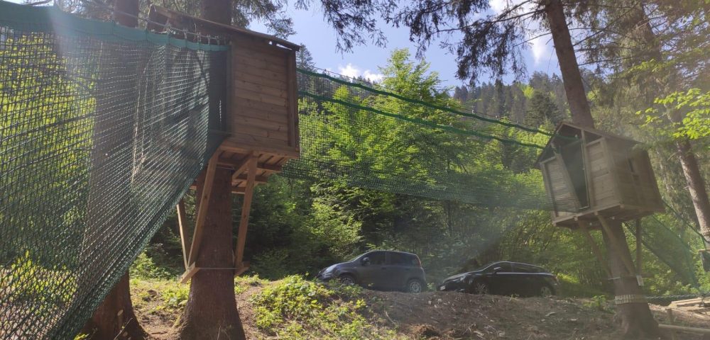 Costruzione tree village parco avventura madessa