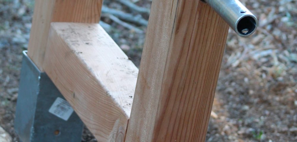 Dettaglio scala salita percorso parco avventura