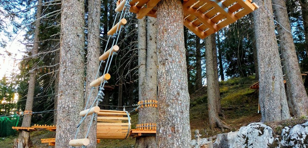 Inizio percorso parco avventura madonna di campiglio