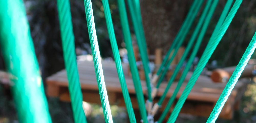 Particolare percorso parco avventura madonna di campiglio