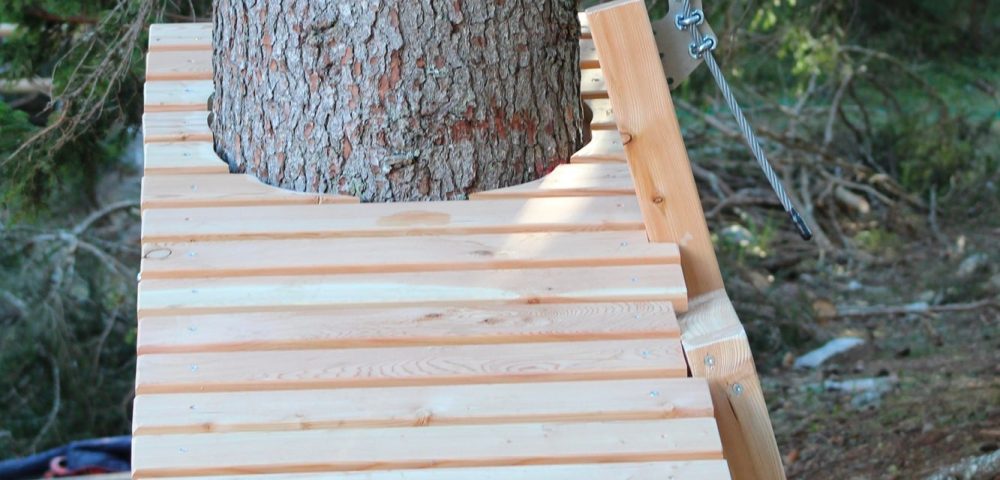 Particolare piattaforma parco avventura madonna di campiglio