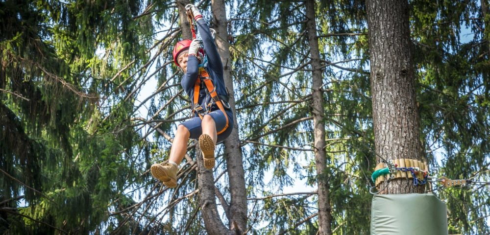 Realizzazione percorso carrucola parco avventura margno