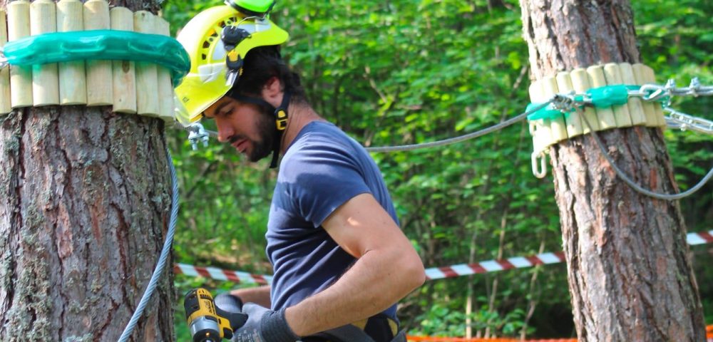 Realizzazione piattaforma percorso parco avventura corteno golgi brescia