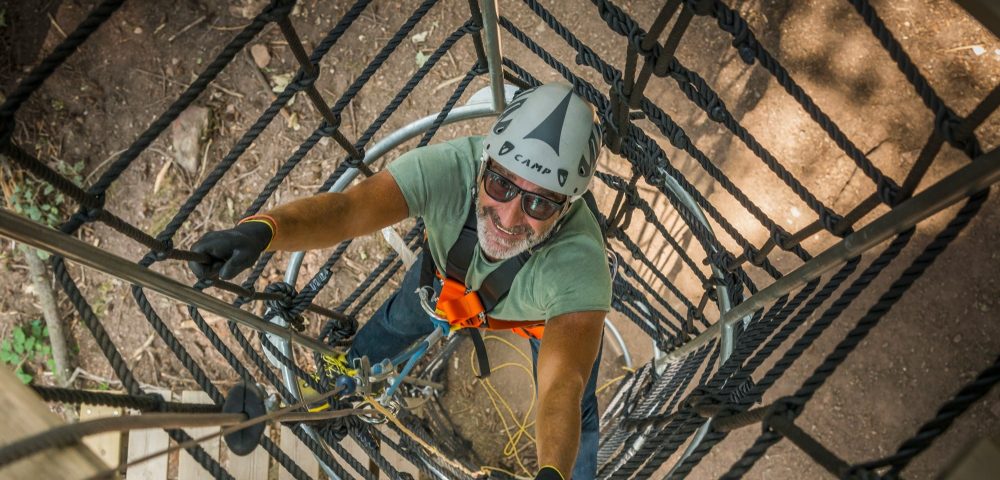 Realizzazione salita su percorso avventura al jungle raider park albavilla